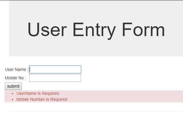 Html ValidationSummary