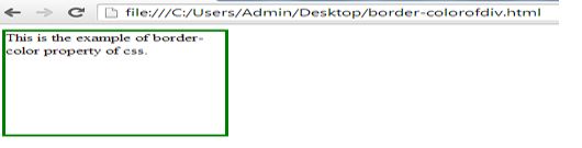 example of border-color property of div