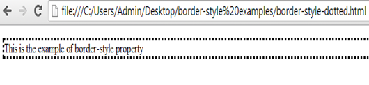 output of border-style:dotted
