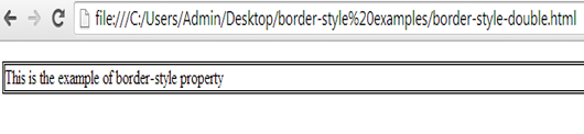 output of border-style:double