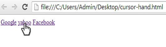 example of cursor:hand