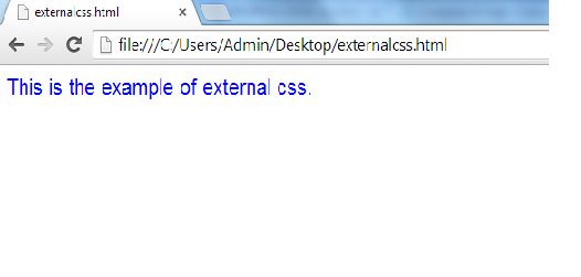 example of external CSS