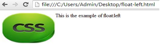 example of float:left