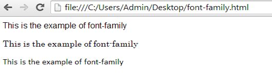 example of font-family property