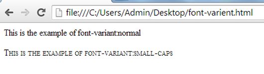 example of font-varient property