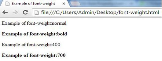 example of font-weight property
