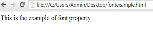 example of font property