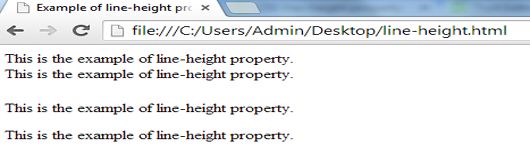example of line-height property