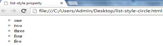 example of list-style:circle