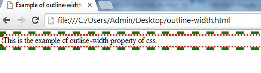 example of outline-width property