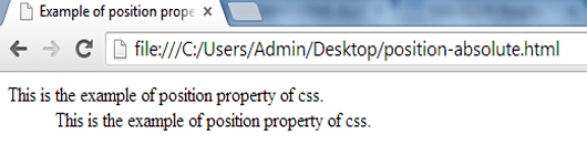 example of position-absolute property
