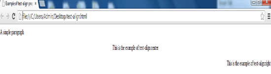 example of text-align property