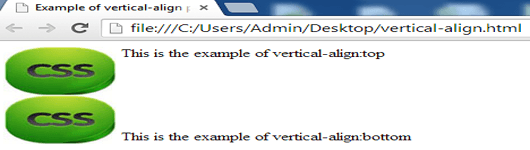 example of vertical-align property