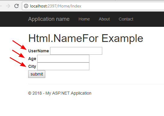 Html.NameFor Example