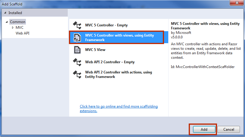MVC 5 with Entity Framework 6