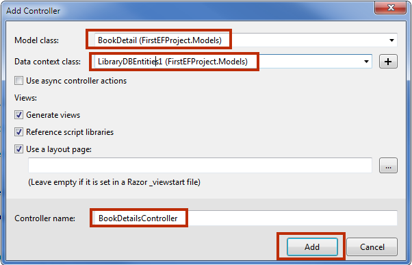 MVC 5 with Entity Framework 6