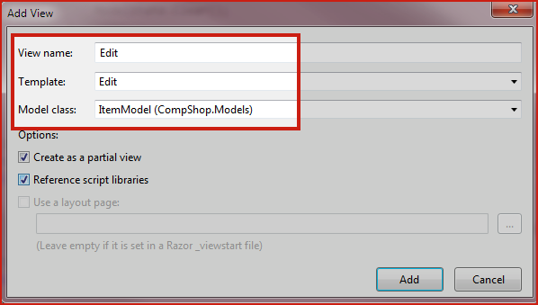 Edit Action Method