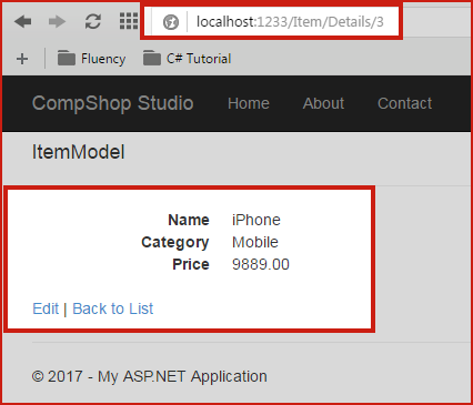 Details Page