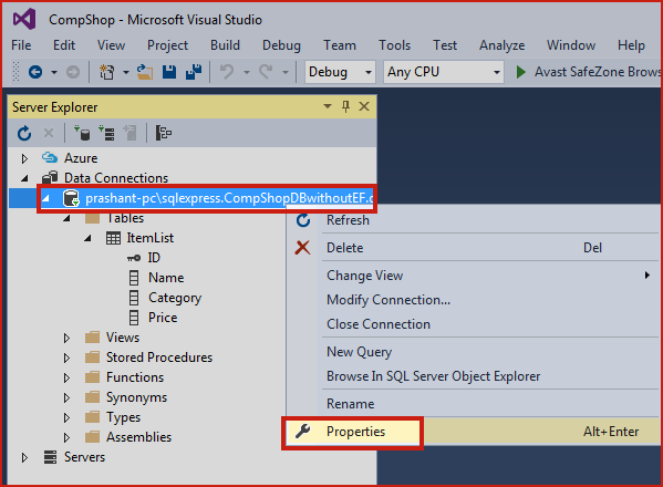 Database Properties