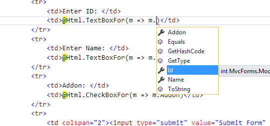 Intellisense Help