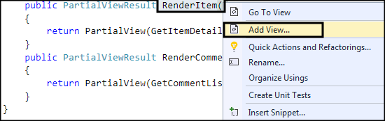Render Item