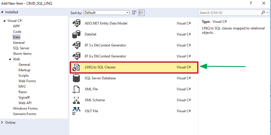 LINQ TO SQL Class