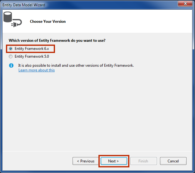 Create Entity Data Model
