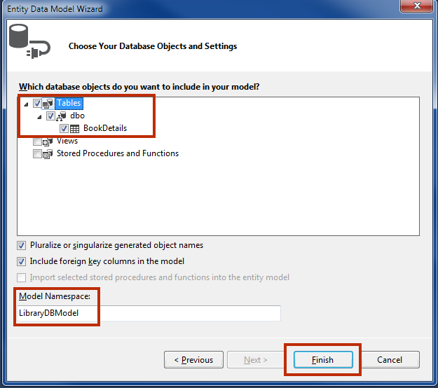 Create Entity Data Model
