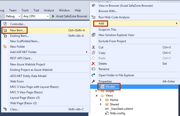 Create Entity Data Model