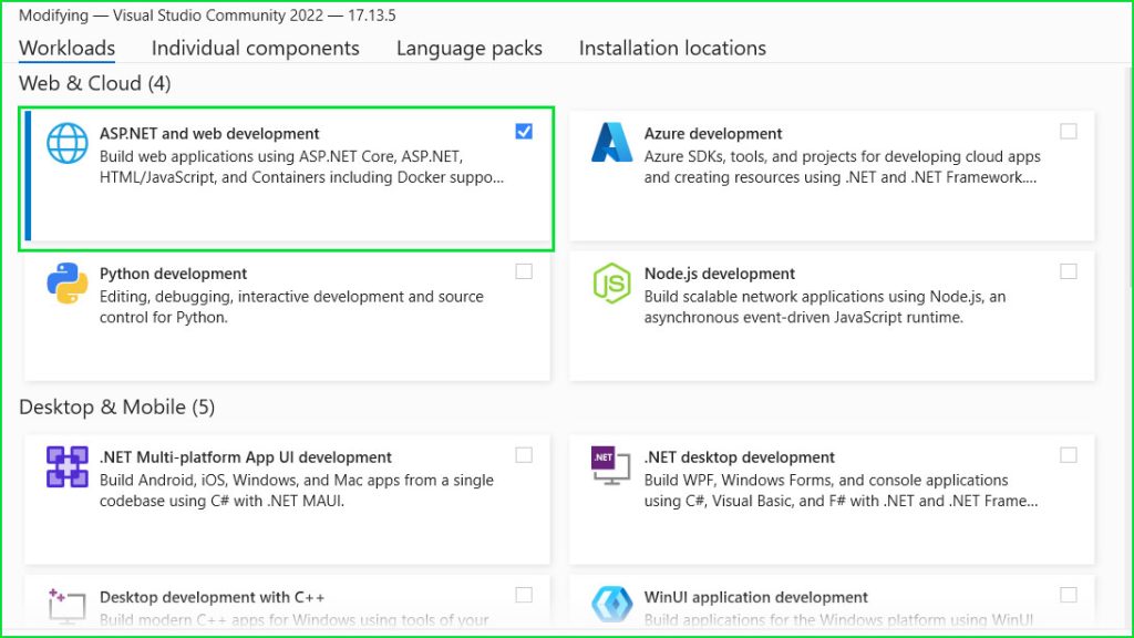 Install Visual Studio 2022